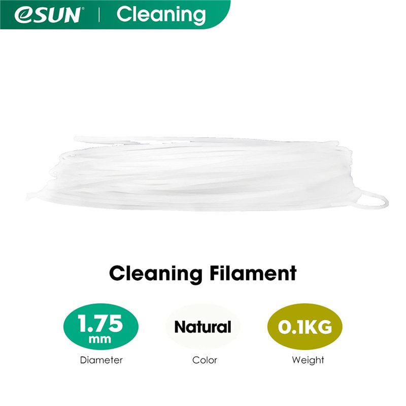 Image secondaire de eSUN Filament Nettoyage 1.75mm, Imprimante 3D Filament Nettoyage, Empêcher le Colmatage des Buses et Extrudeuses, 100g Bobine Fi