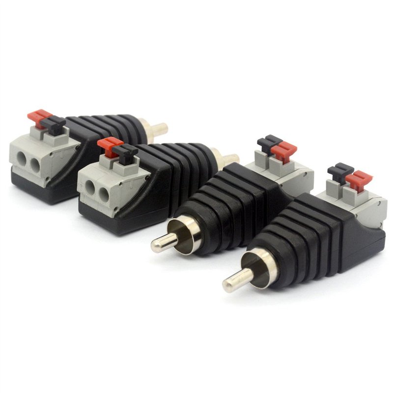 OpenII Connecteur d'alimentation pour caméra de vidéosurveillance - Pour haut-parleur audio et vidéo - Connecteur RCA mâle vers