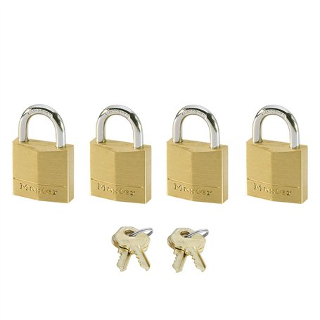 Master Lock Petits Cadenas [Clés communes] [Pack Familiale de 4] 120EURQNOP - Idéal pour les Sacs à Dos