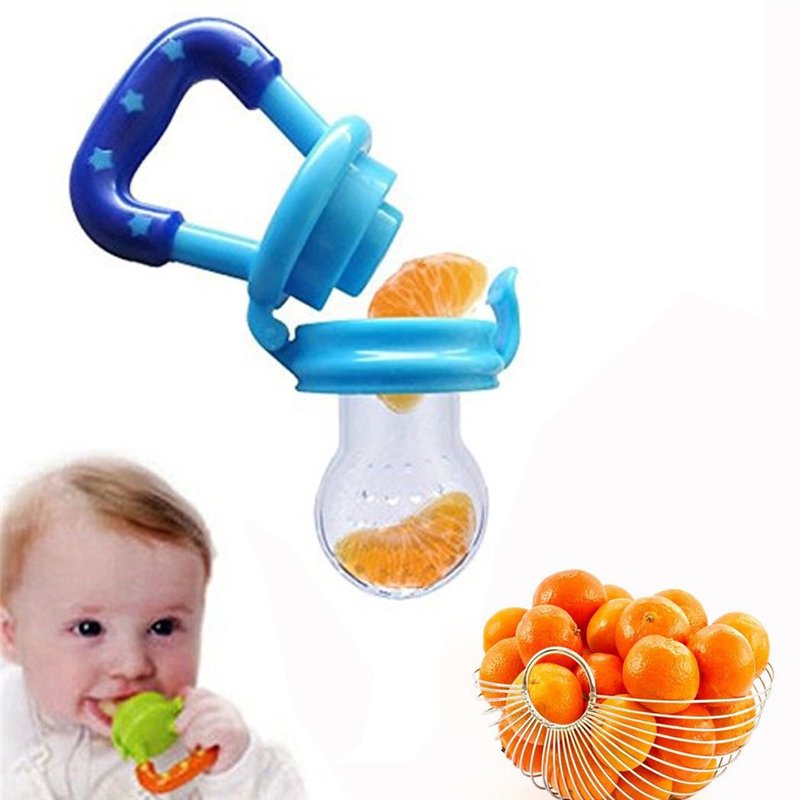 Gearmax Bébé Tetine Grignoteuse Anneau d'alimentation Bébé en Silicone Alimentaire avec Poignée, pour Prendre des Fruits Légumes