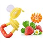 Gearmax Bébé Tetine Grignoteuse Anneau d'alimentation Bébé en Silicone Alimentaire avec Poignée, pour Prendre des Fruits Légumes