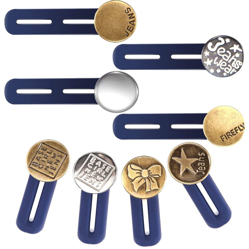 8 pcs Rallonges de taille élastiques pour pantalon