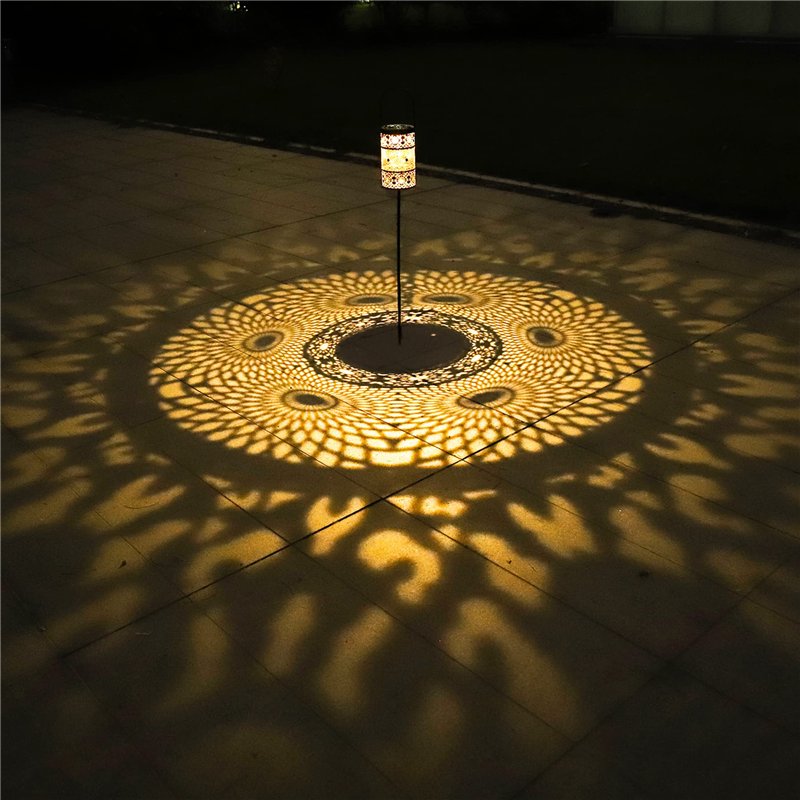 Image secondaire de Freekite 2 Lanternes Solaires Extérieures,lot de 2 Lampes Solaires de Jardin en Métal avec piquets de terre, Lumières Solaire Ex