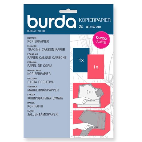 burdastyle Burda Papier Carbone 1 Bleu 1 Rouge