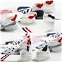 beifon 6 Paires Chaussettes Femme Coeur Fantaisie Chaussette Basses Femme Courtes Invisibles Socquettes Motif Coeur Rayure 35-38