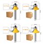 Routeur de Arrondi Fraise Defonceuse Arrondi Coin Rayon Outil de Bordure pour Le Travail du Bois Outils Carpenter 4PCS
