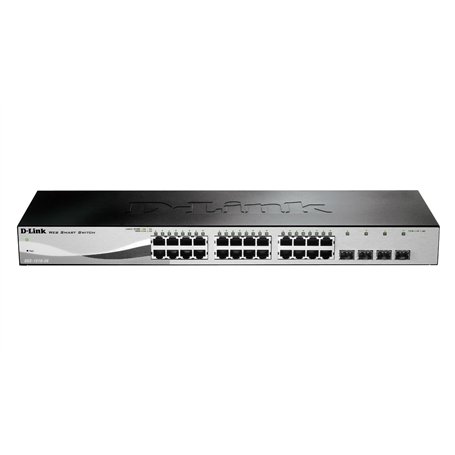 D-Link DGS-1210-28/ME Switch Smart+ Metro Ethernet 24 Ports Gigabit + 4 SFP- Idéal pour Entreprise Administration et Réseaux Gér