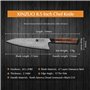 XINZUO 21.5cm Couteau de Chef en Acier Damas, Couteau de Cuisine Kiritsuke Couteau Professionnel -Manche en Bois de fer du Déser