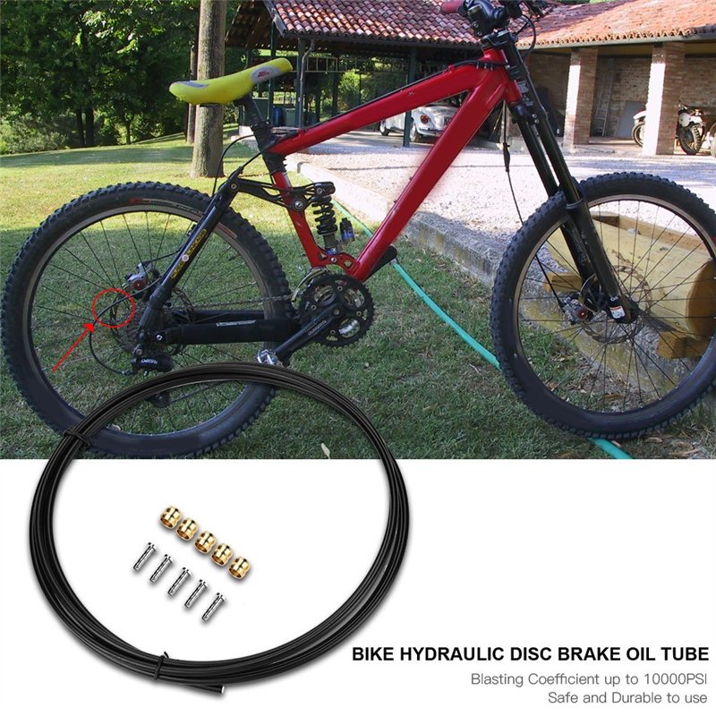 Image secondaire de Vélo Frein Huile Tube, Câble de Frein de Vélo avec vis de Connexion d'insertion, Tuyau de frege de Tuyau d'huile de Frein à Disq