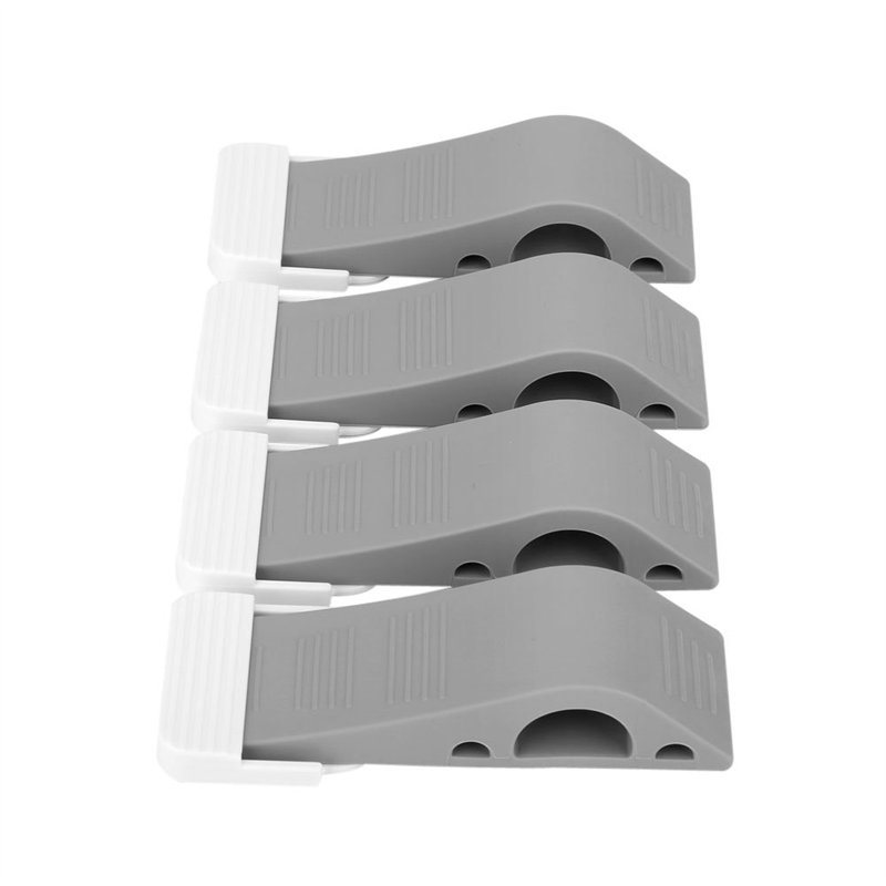 Fdit 4 Pcs Cale Porte Arrêt De Porte en Caoutchouc Résistant Non-Slip Bouchons De Coin avec Supports pour Enfants Bébé Doigt De 