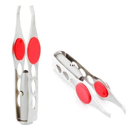 LHKJ 2 Pcs Pince à épiler LED en Acier Inoxydable Pince à épiler Professionnelle Kit