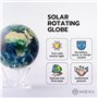 MOVA Globe Carte du Monde Bleu et Or 6" avec Base, Globe Rotatif à énergie Solaire, Cadeau Unique et Décoration de Maison ou de