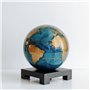 MOVA Globe Carte du Monde Bleu et Or 6" avec Base, Globe Rotatif à énergie Solaire, Cadeau Unique et Décoration de Maison ou de