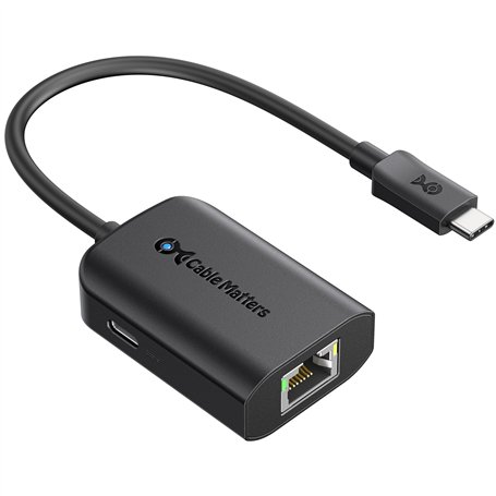 Cable Matters Adaptateur USB C Ethernet Gigabit avec Chargeur 100W - Vitesse Ethernet Filaire jusqu'à 480Mbps pour Chromecast av