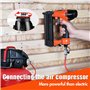 ValueMax Agrafeuse Pneumatique Multifonctionnelle 2 en 1 avec Boîte de Rangement Cloueuse 18GA avec 200 Agrafes et 200 Clous, Id