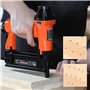 ValueMax Agrafeuse Pneumatique Multifonctionnelle 2 en 1 avec Boîte de Rangement Cloueuse 18GA avec 200 Agrafes et 200 Clous, Id