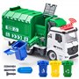 JOYIN Jumbo Camion à ordures à démonter alimenté par friction latérale avec lumière et sons