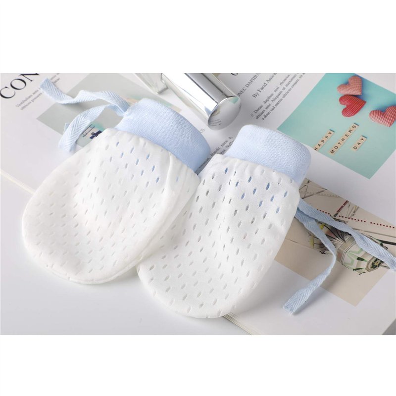 Image secondaire de Hifot Bébé garçon filles gants nouveau-né pas de mitaines à gratter 3 paires, mitaines anti-rayures molles de filles infantiles 