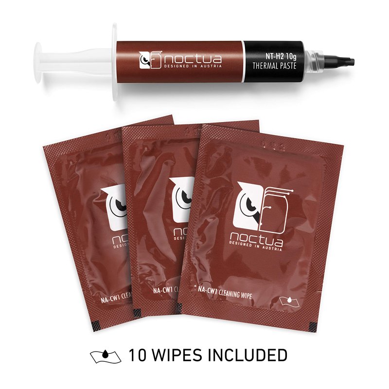 Image secondaire de Noctua NT-H2 10g, Pâte Thermique pour Systèmes Informatiques avec 10 Lingettes Nettoyantes (10 g)