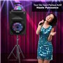 Pyle Enceinte Bluetooth,700W, Enceinte Active Karaoke, Haut Parleur Portable Rechargeable Alimenté par Batterie, Ensemble de Mic