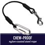 Leash Boss Dog Car Seat Belt Restraint - No-Chew Heavy Duty Car Seatbelt for Pets - 5 Sizes - Coated Steel Rope to Prevent Chewi