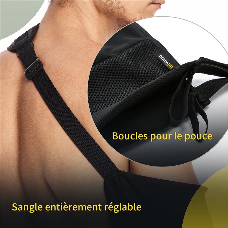 Image secondaire de BraceUP Maintien du Bras, Echarpe de Bras, Attelle Bras pour Blessures, Attelle Epaule, Echarpe de Soutien pour Bras Droit et Br
