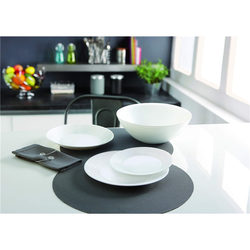 Image secondaire de Luminarc 8013929 Saladier Harena, Verre, Blanc, 27 cm, 27,2 x 27,2 x 10 cm