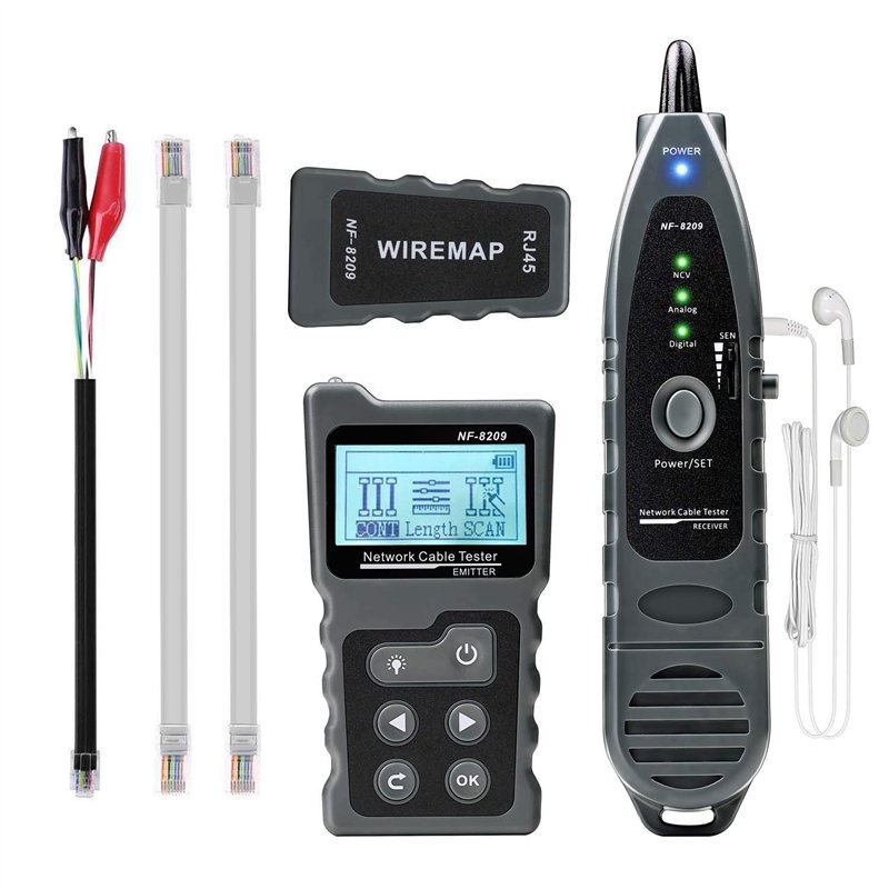 KOLSOL Testeur PoE de traqueur de câble réseau 4 en 1 avec NCV et lampe pour CAT5e/CAT6/CAT6a, détecte la tension PoE, les norme