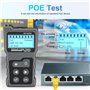 KOLSOL Testeur de câble avec traqueur de fil PoE multifonction pour câble réseau NF-8209 avec contrôle de câble LAN sans contact