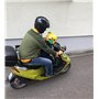 FREEUP Casque moto enfant fille garçon, casque jet avec visière, casque scooter dinosaure casque scooter casque cyclomoteur casq
