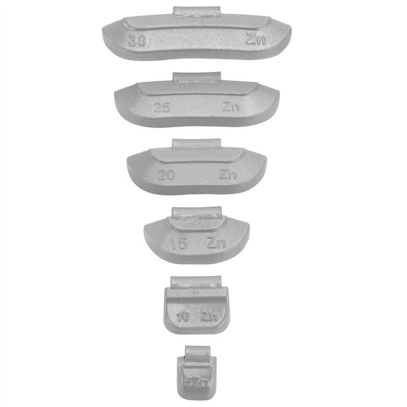 HASKYY Lot de 225 Poids à Percussion pour Jantes en Acier // 50 de 5 g, 10 g, 15 g // 25 de 20 g, 25 g et 30 g chacune