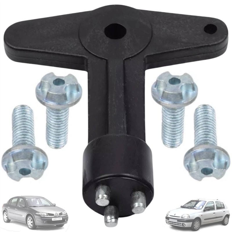 Twowinds - Clé Antivol Enjoliveur Compatible avec Renault Clio Espace Kangoo Megane, Opel - 7700422600 - Vis Jante - Écrou Enjol