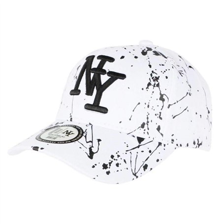 Casquette NY Blanche et Noire Mode Originale Fashion Tags Baseball Paynter - Taille: Taille Unique - Couleur: Blanc - Mixte