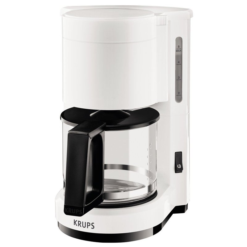 Krups F1830110 Cafetière Aroma, Blanc/Noir,24,6 x 19,40 x 27,8 cm