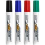 BIC Velleda 1791 Feutres pour Tableau Blanc Effaçables à Sec Pointe Large Biseautée - Couleurs Assorties, Etui Carton de 4