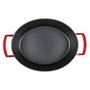 Sitram COCOTTE ovale en fonte émaillée grande capacité 6,5 litres - Extérieur rouge brillant, intérieur noir mat - toutes source