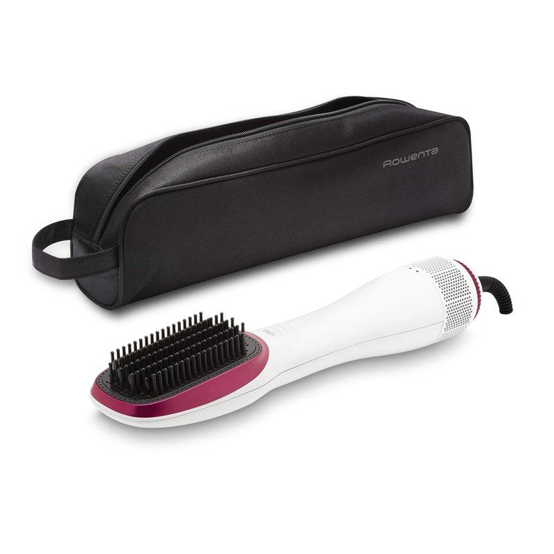Rowenta CF6220 Brosse soufflante et Fer à Lisser Brosse soufflante à air Chaud Vapeur Rose, Blanc 900 W 1,8 m