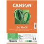 CANSON Iris Vivaldi - Paquet 25 feuilles de papier couleur A4 - 240g/m² - Assortiment de vert