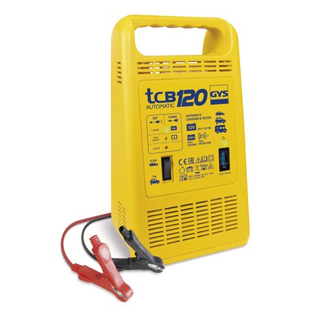 GYS TCB 120 120-CHARGEUR AUTOMATIQUE-12 V-Livre avec Pinces DE Charge ISOLEES