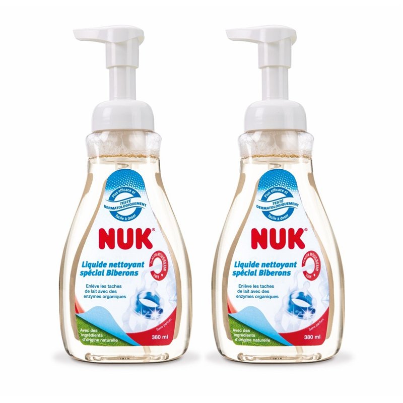 NUK Liquide Vaisselle pour Biberons et Accessoires | 380 ml | 2 flacons