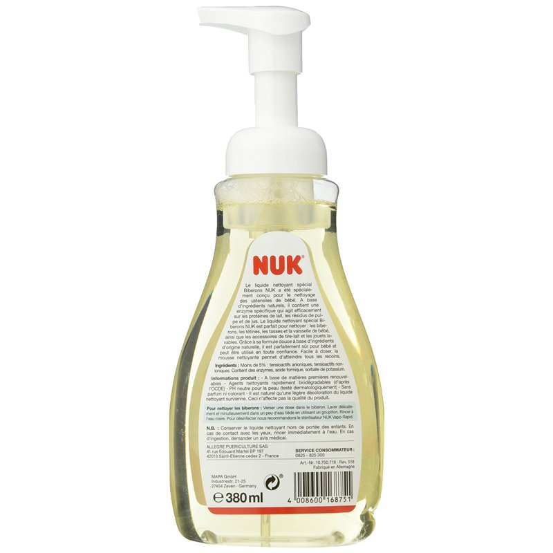 Image secondaire de NUK Liquide Vaisselle pour Biberons et Accessoires | 380 ml | 2 flacons