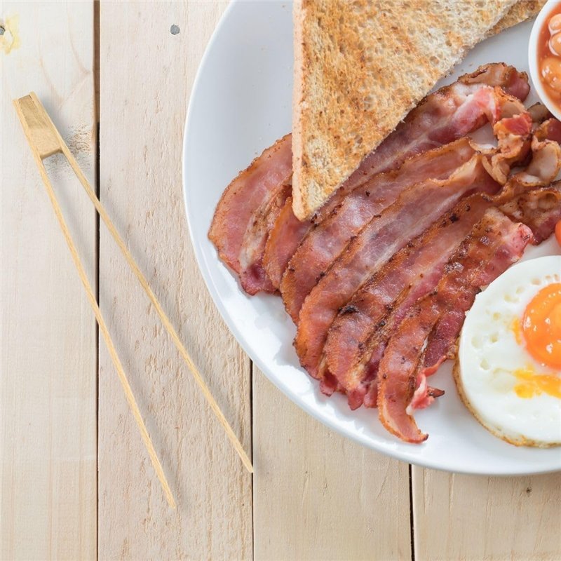 Image secondaire de Fackelmann 2355750 Pince de cuisine en bois, pince à cornichons, pince alimentaire, pince en bois, pince à toasts, Bois, 25 cm, 