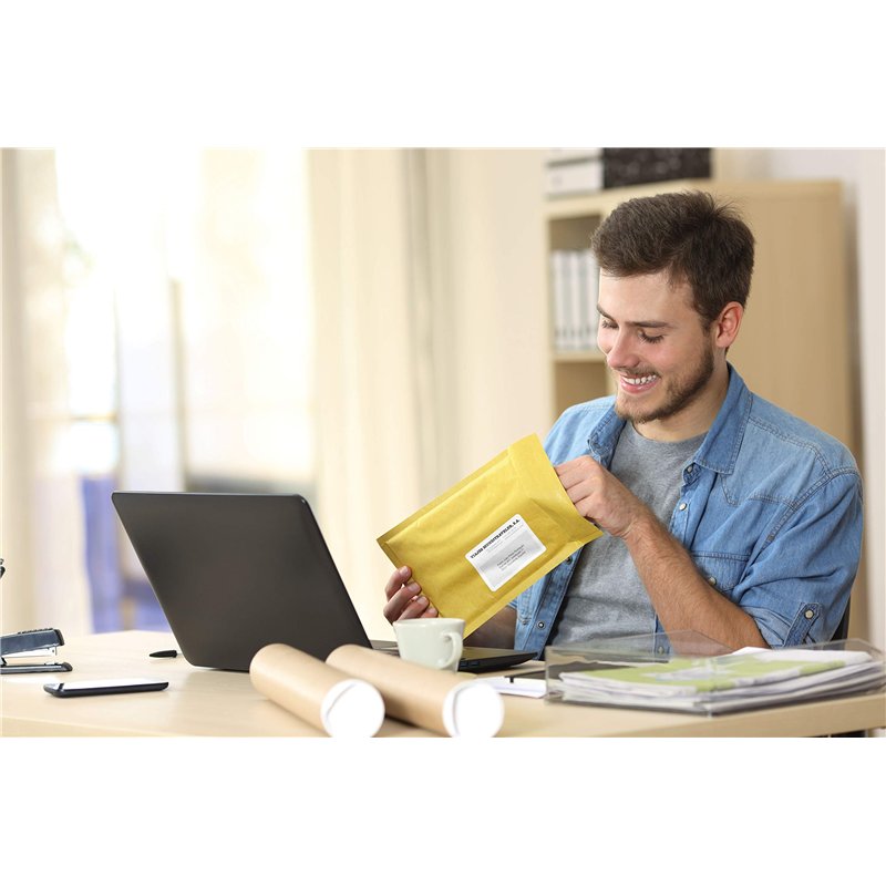 Image secondaire de Apli Agipa – Boite Étiquettes Adhésives Blanches Multi–Usages Coins Arrondis – Certifié FSC – Anti-bourrage - 63,5 x 33,9 mm – 2