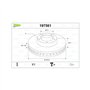 Valeo 197561 Disque de frein Disque de frein huilé 197561 Boîte de 1 disques ventilés Essieu avant [accessoires inclus] Similair