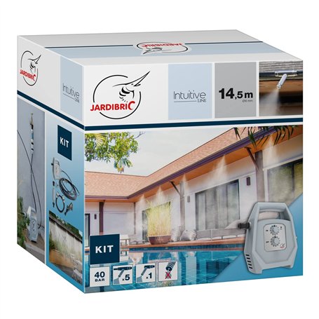 Jardibric - Kit de Brumisation KPBRU20 - Pompe Programmable Jusqu'à 40 Bars