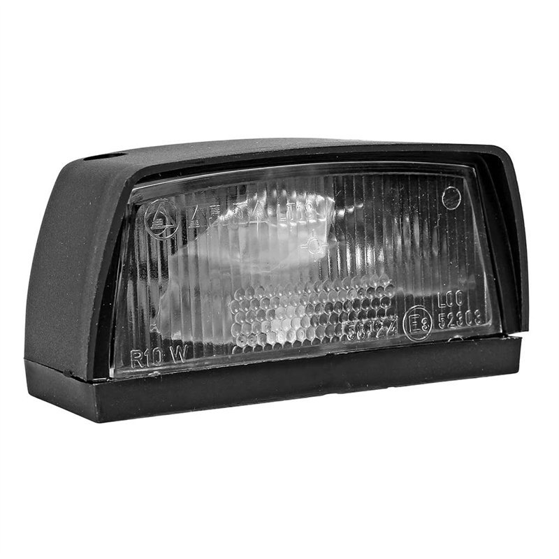 OROK - Feux éclaireur de plaque/A fixer - Eclairage pour plaque d'immatriculation - Ampoule graisseur R5W fournie - Dimensions :
