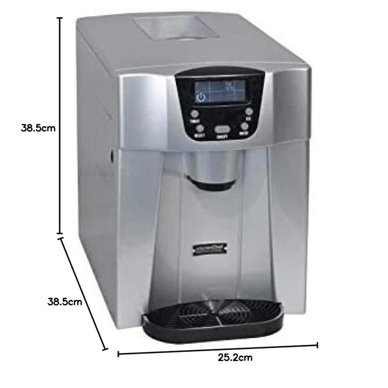 Image secondaire de Machine À Glaçons 140w 12kg/24h Et Distributeur D'eau Silver - HZB12EAU
