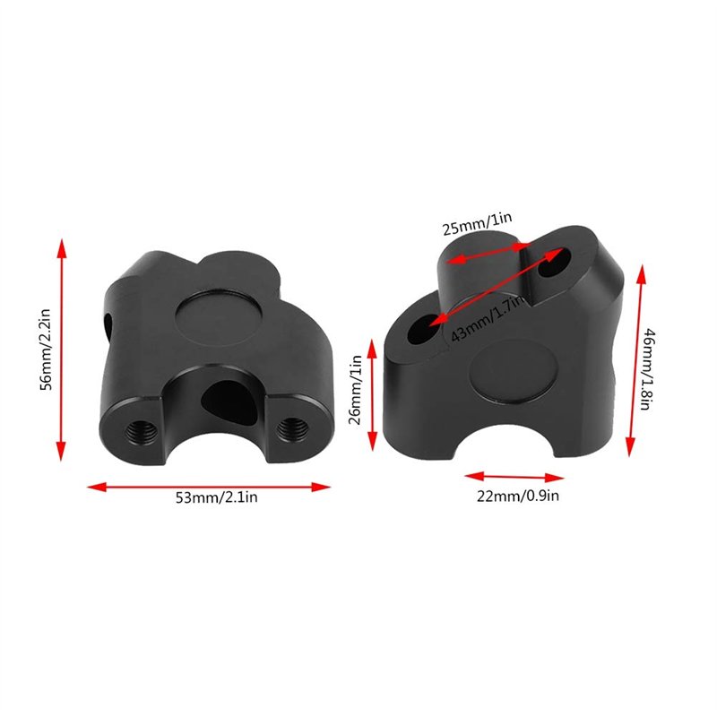 Image secondaire de Rehausseur De Guidon Moto Universel 22mm - Adaptateur De Montage B K Move Pour Guidon NC 750 (Noir)