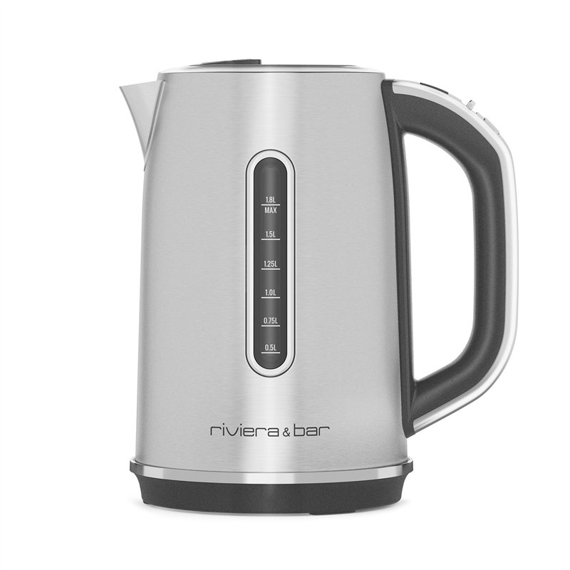 riviera&bar - Bouilloire Expert à Température Réglable BBT660 ELEA - Inox, 50 à 100°C, Socle Pivotant à 360°, Protection Anti Su
