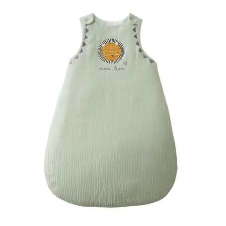 VERTBAUDET Gigoteuse sans Manches en Gaze de Coton Mon Lion Oeko-Tex® Vert 6/18M